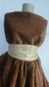 Imitatie Blana Maron, cu dos  tricotat, fir mediu  STO1381